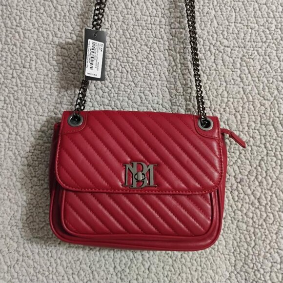 Badgley Mischka Vegan Leather Crossbody With Letter Lock Bag NWT - Picture 1 of 13